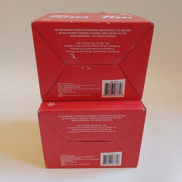 2021 Tim Hortons Stacking Mugs PAIR BNIB THE MOST WONDERFUL TIMS OF THE … - Picture 6 of 12